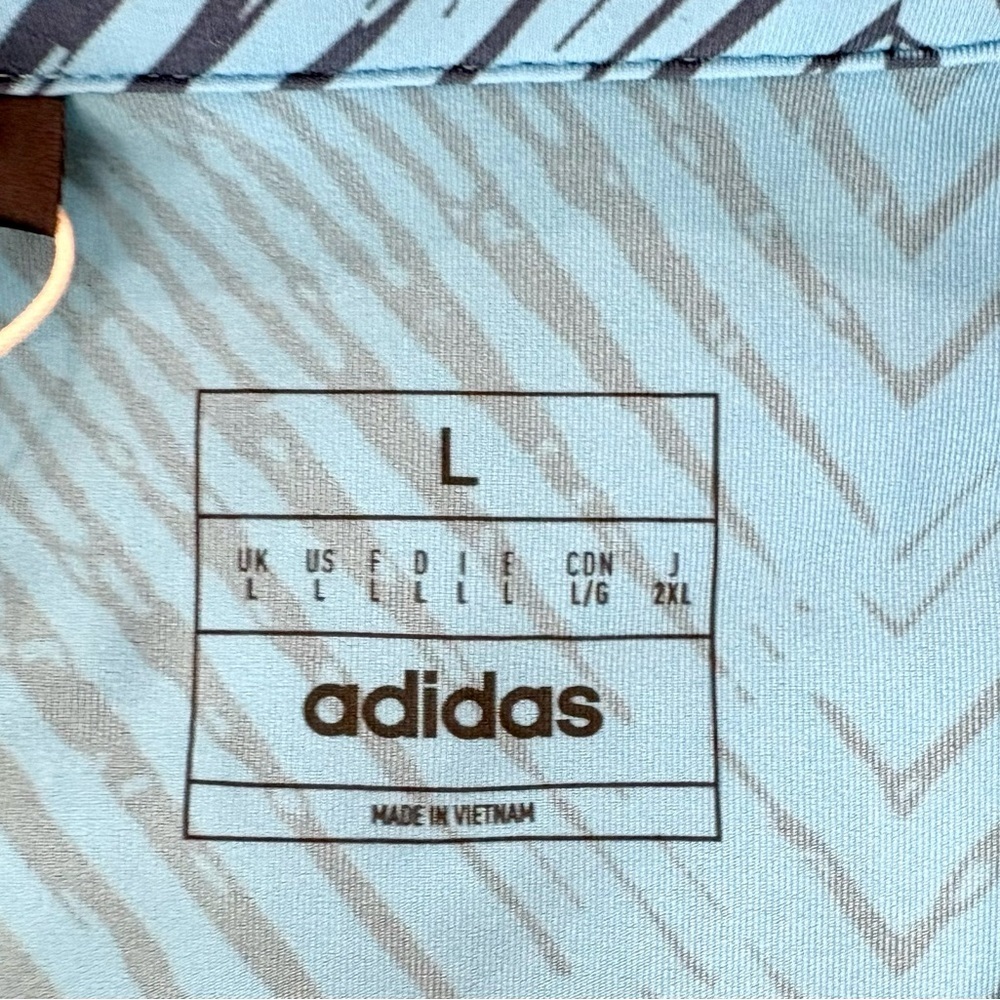 Adidas Ultra 365 Performance All Over Print Chevron Polo Golf Shirt Men L  NWT - Picture 14 of 16